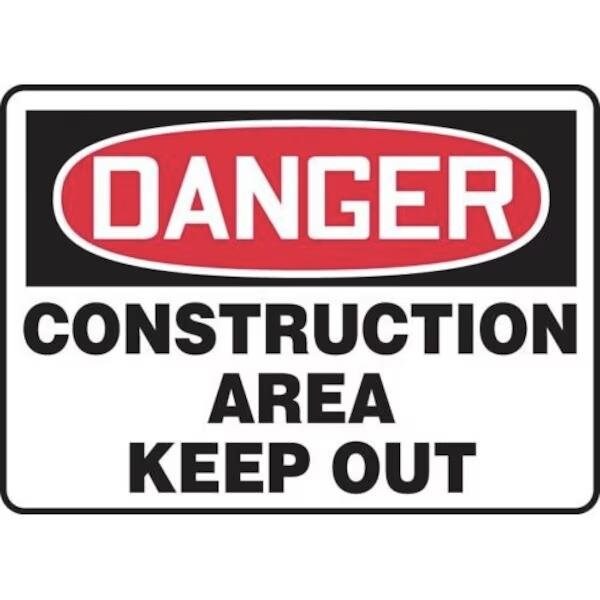 Accuform OSHA DANGER SAFETY SIGN CONSTRUCTIO FRMCRT101XV FRMCRT101XV - main